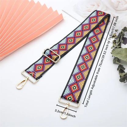 Colorful  Ethnic Adjustable Ladies Shoulder Crossbody Straps