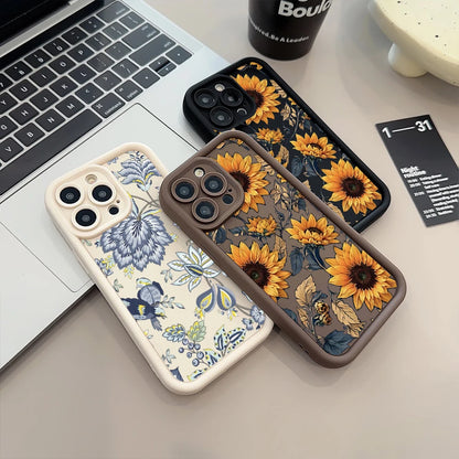 Flower Printed Phone Case For iPhone 15 14 13