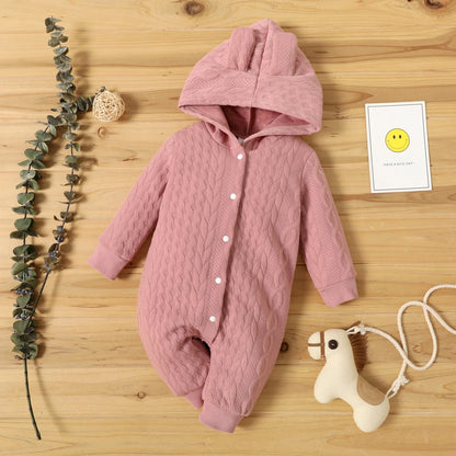 Autumn Winter Baby Romper Boys Girls Ears Hooded Long Sleeve Clothes