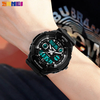 Kids Shockproof Waterproof Digital Watch Outdoor Boy Sport