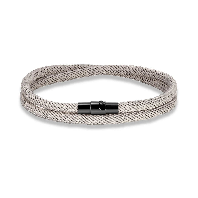 Minimalist Double Layer Rope Magnet Clasp Bracelet for Men Women