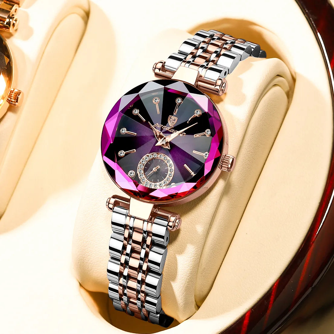 Womens Elegant Waterproof Stainless Steel Quartz Watch