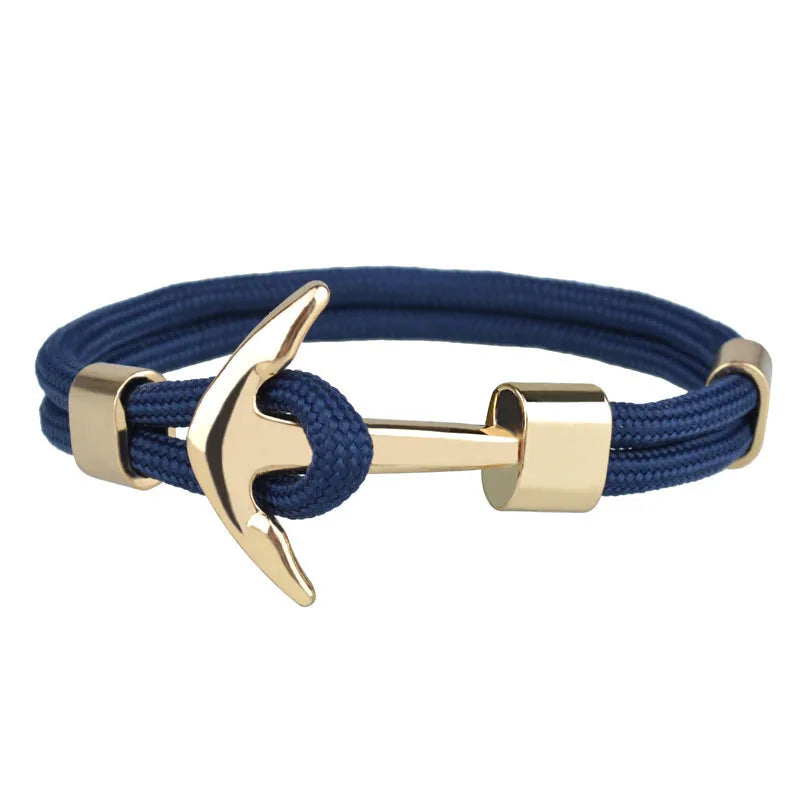 Alloy Anchor Bracelets Braided Polyester Rope Unisex Bracelet