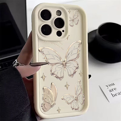 Butterfly Silicone Phone Case For iPhone 15 14 13 12