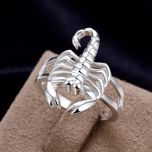 Scorpion 925 Sterling Silver Women Domineering Lady Ring