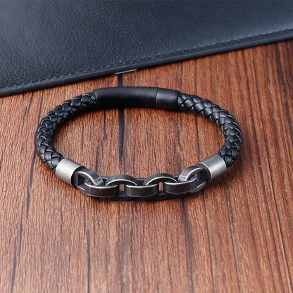 Leather Bracelet Infinity Shape Mens Bracelets