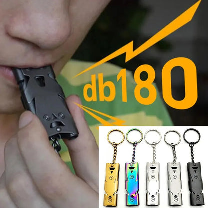 Double Pipe Whistle Pendant Keychain