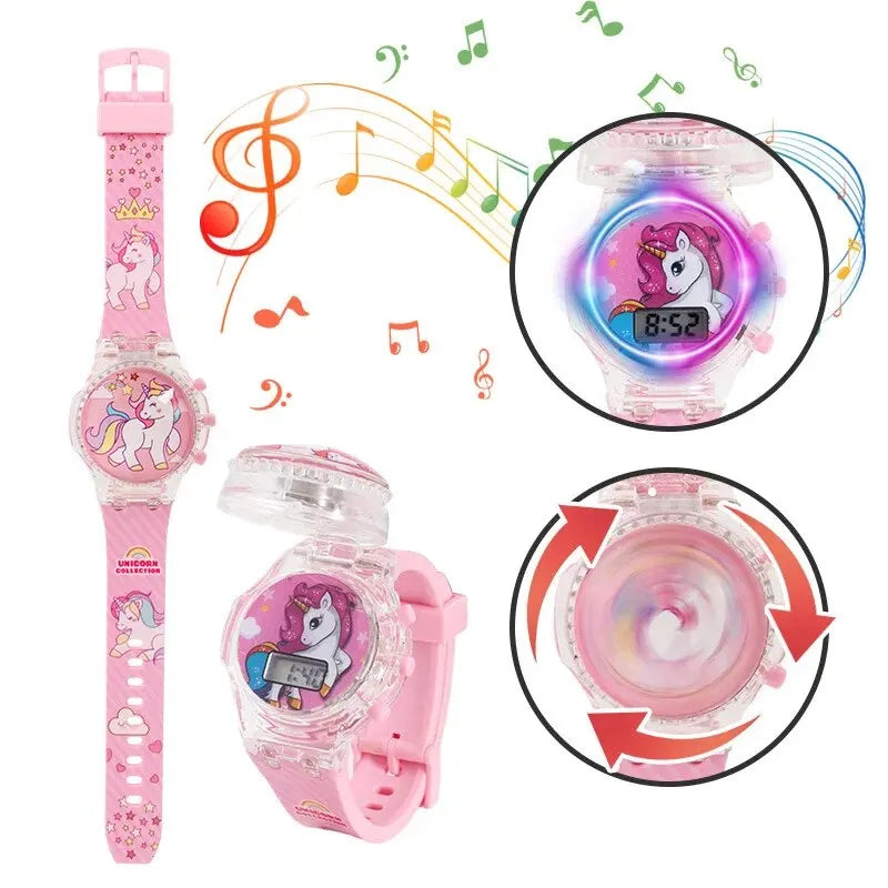 Creative Unicorn Light up Watch Students Watch