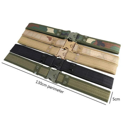 Outdoor Durable Camouflage Tactical Belt For Hunting Climbing Camping