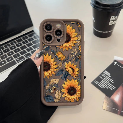 Flower Printed Phone Case For iPhone 15 14 13