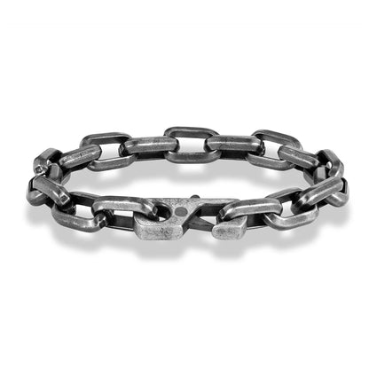 Locomotive Vintage Oxidized Men Punk Stainless Steel Motorcycle Bracelet