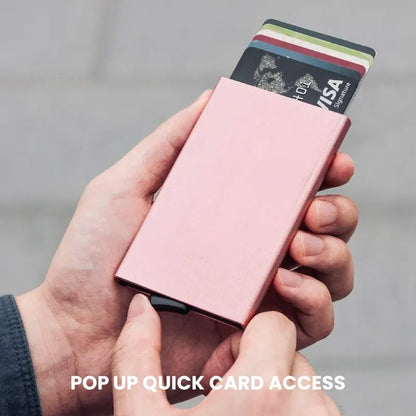 Slim Pop Up Wallet Credit Card Holder RFID