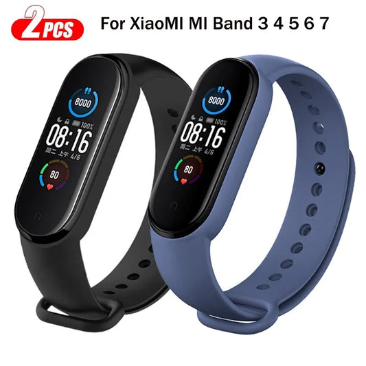 2Pcs Watchband For Xiaomi Mi Band Strap Silicone