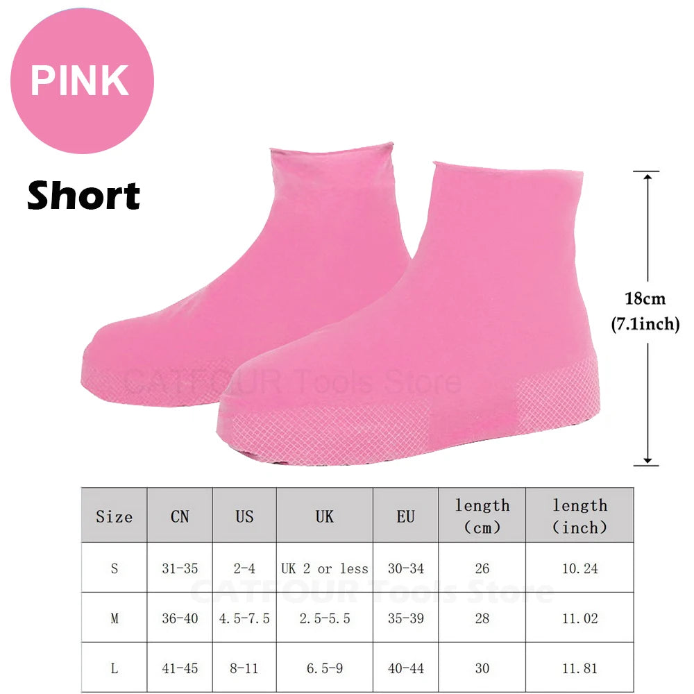 Waterproof Silicone Rain Shoe Covers Reusable Non Slip