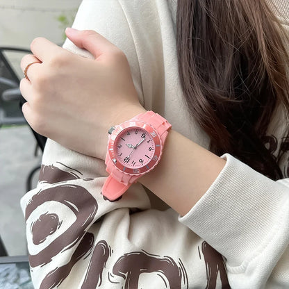 Silicone Lady Quartz Watch Student Couple Wristwatch