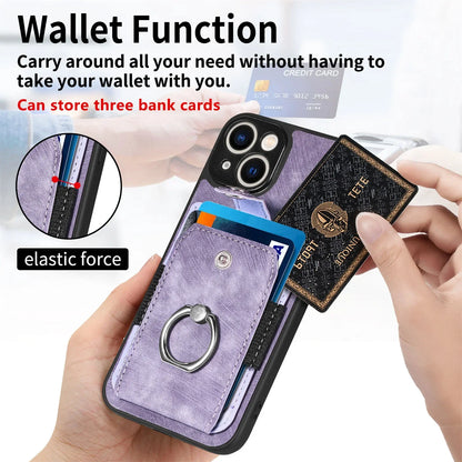 Wallet Card Slot Leather Phone Case For iPhone 16 15 14 13 Pro Max