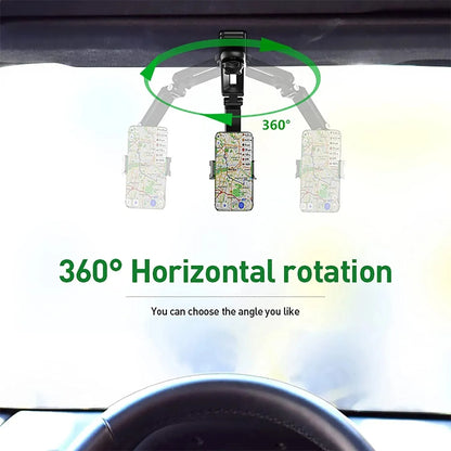 Sun Visor Phone Holder Car Multifunctional 360 Rotating