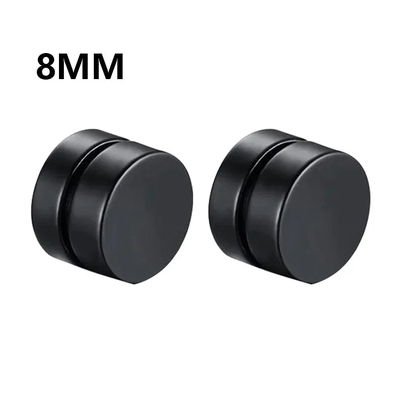 1Pairs Crystal Strong Magnetic Ear Stud Clip Earrings for Men and Women