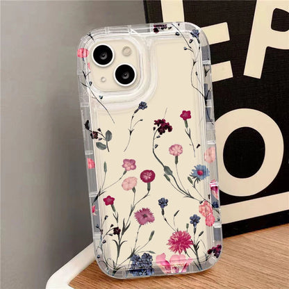 Flower Phone Case For iPhone 16 15 Aesthetic Floral Cute Cover