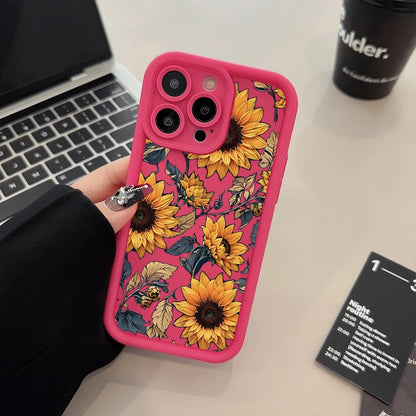 Flower Printed Phone Case For iPhone 15 14 13