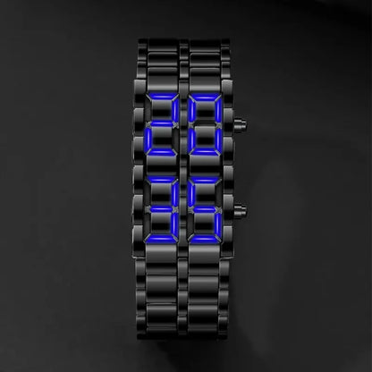 Blue LED Display Mens Digital Lava Watch