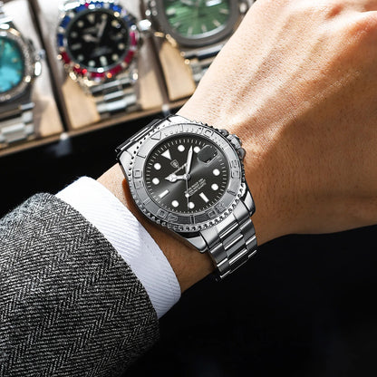 Luxury Mens Wristwatch Quartz Waterproof Luminous Date Stainless Steel Watch