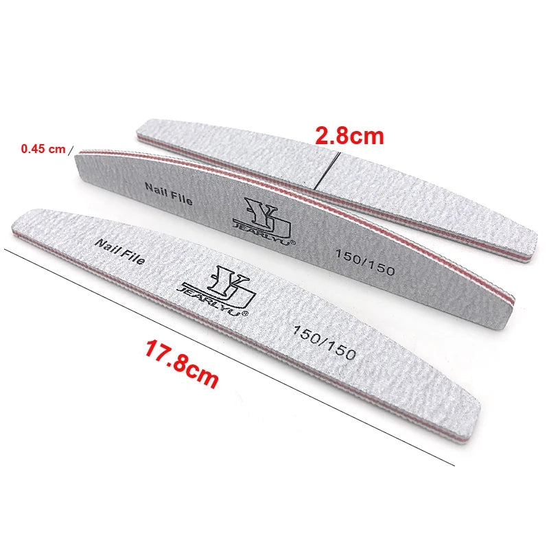 5pcs Nail File Mix Color Limas Grit Professional Sandpaper Cuticle Remover