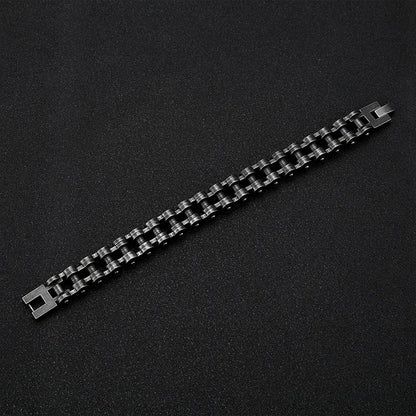 Locomotive Men Punk Rock Bicycle Chain Stainless Steel Motorcycle Bracelets