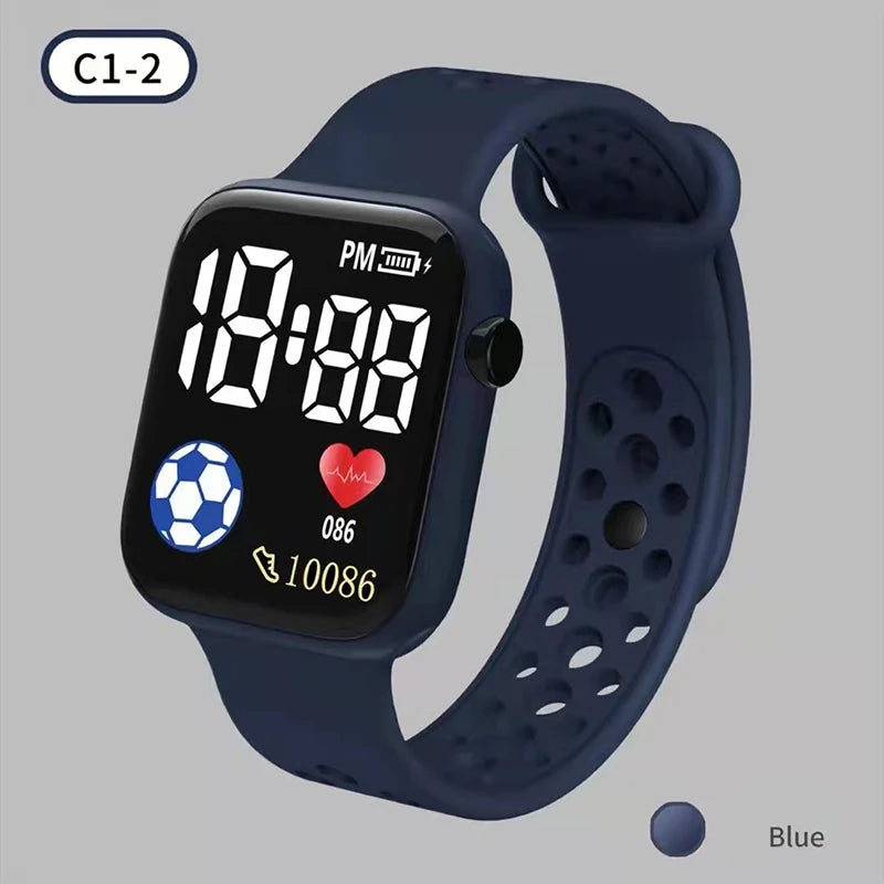 Kids Boys Girls Sports Waterproof Silicone LED Digital Watch