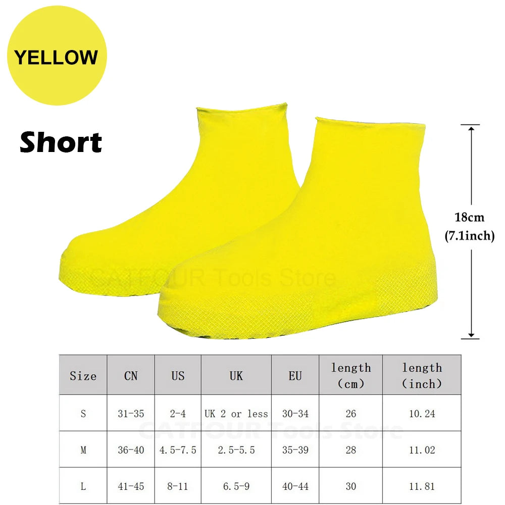 Waterproof Silicone Rain Shoe Covers Reusable Non Slip