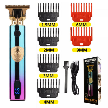 T9 LCD Electric Hairdresser Mens Clipper Hair Precision Trimmer