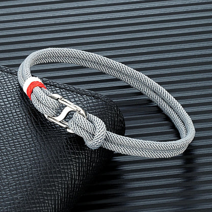 Braided Rope Bracelet Carabiner Clasp Survival Unisex Bracelet