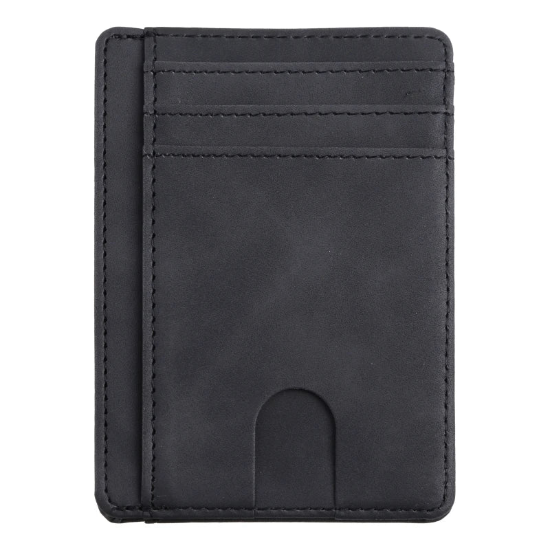 RFID Blocking Wallet Super Thin Mens Leather Card Holder