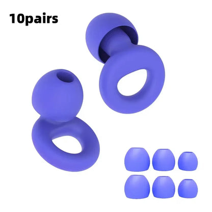 Quiet Ear Plugs for Noise Reduction Super Soft Reusable for Sleep Swim Work