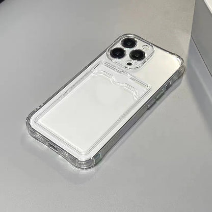 Shockproof Silicone Clear Cars Holder Phone Case for iPhone 15 14 13 12 11