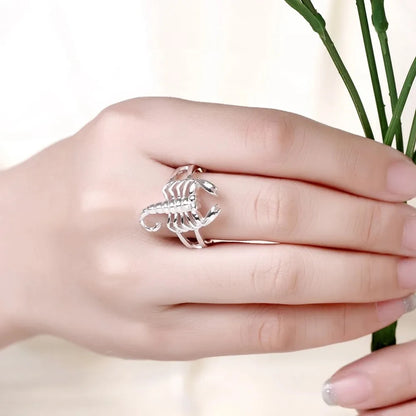 Scorpion 925 Sterling Silver Women Domineering Lady Ring