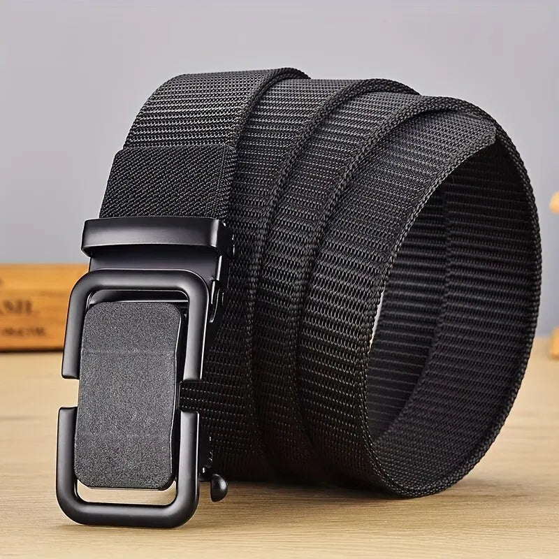 Mens Belt Automatic Metal Buckle Outdoor Sports Canvas