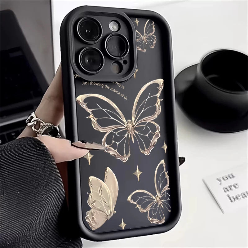 Butterfly Silicone Phone Case For iPhone 15 14 13 12