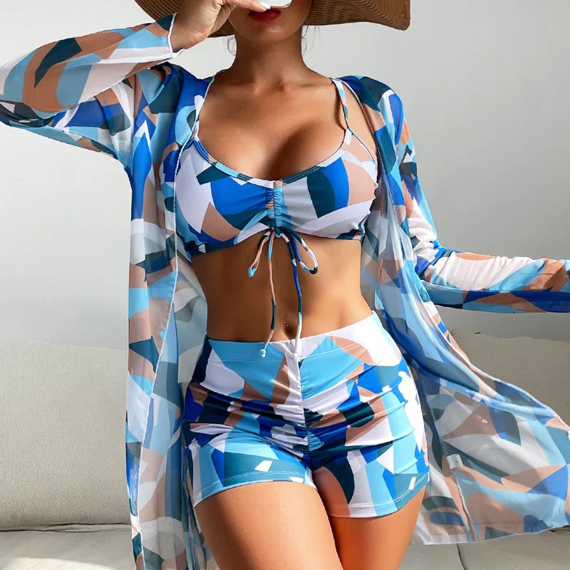 Beach Wear Three Piece Bathing Womens Swimming Suit