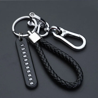 Anti Lost Car Keychain Phone Number Card Keyring