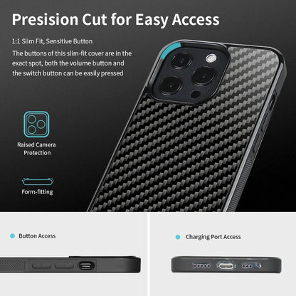 Magsafe Gloss Carbon Forged Carbon Fiber TPU Phone Case for iPhone 15 14 13