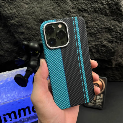 Carbon Fiber Braided Texture Phone Case For iPhone 16 15 14 13 Pro Max