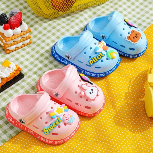 Summer Kids Sandals Hole Boys Girls Shoes Slippers