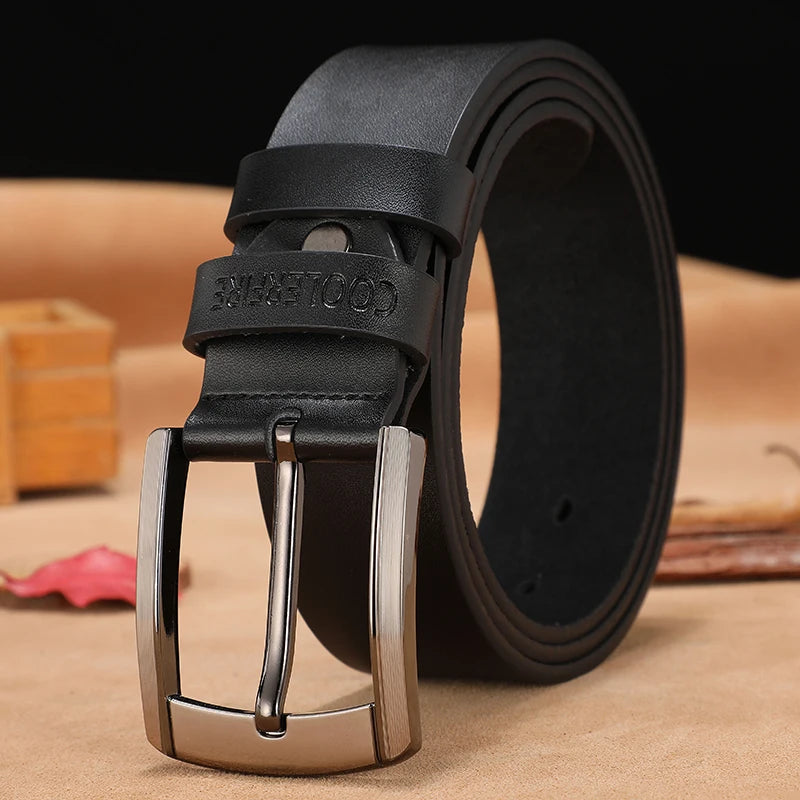 Fashionable Cowskin Belt for MenEl evate Your Everyday Look