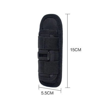 Tactical Hunting Molle Nylon Flashlight Pouch 360 Degrees Rotatable