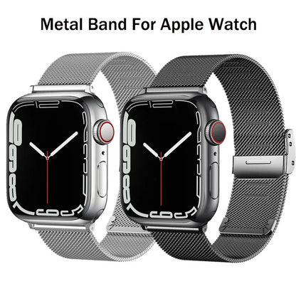 Milanese Loop Strap For Apple Watch Stainless Steel Bracelet