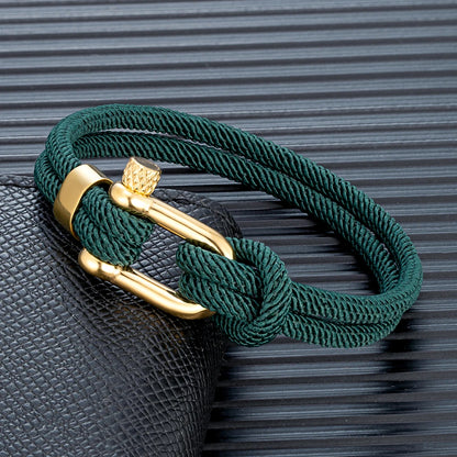 Double Strand Nautical Rope Bracelets for Men Women Handmade