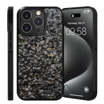 Forged Carbon Fiber Armor Wireless Charge Case for iPhone 15 14 13