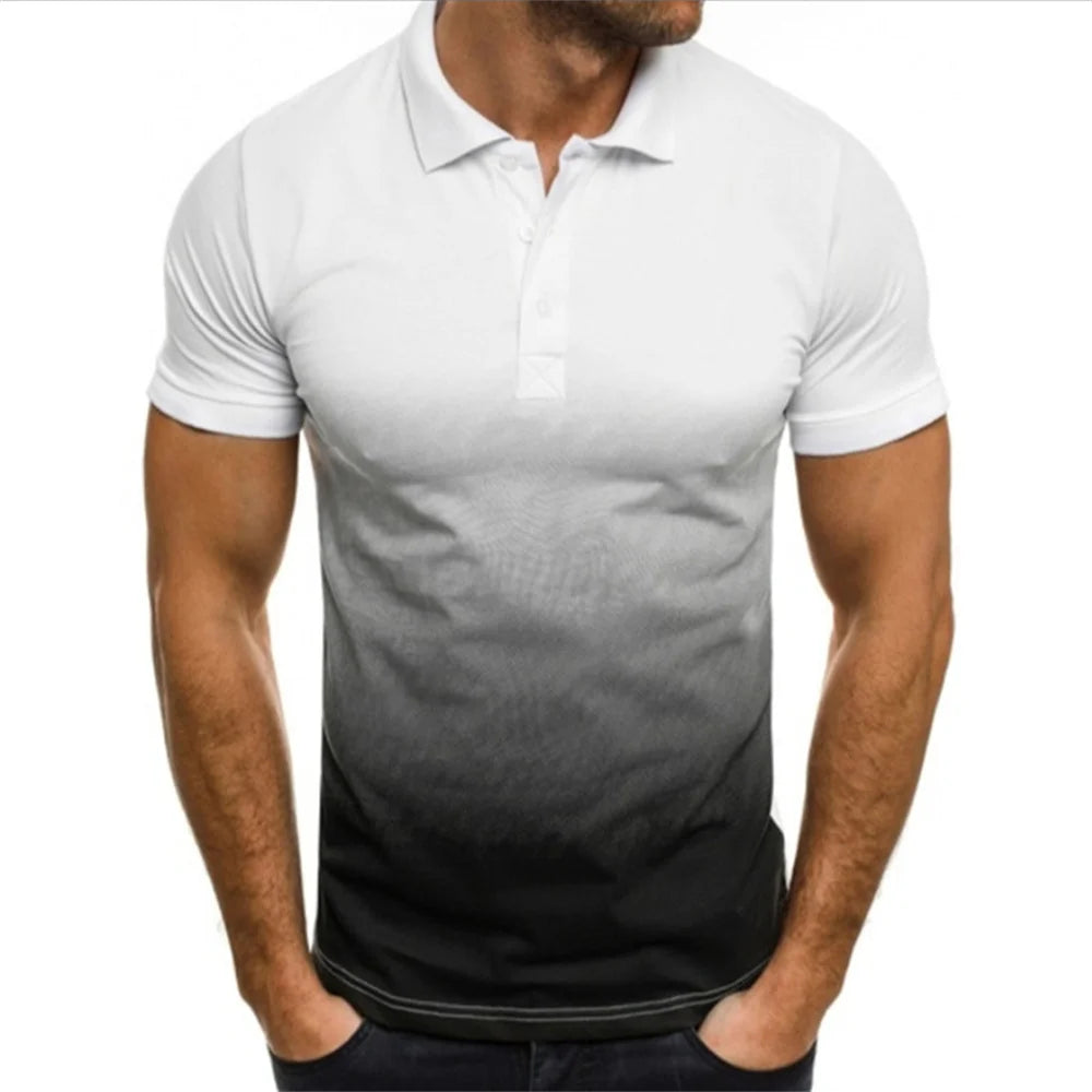 Mens Polo Shirt Short Sleeve Polo Shirts Contrast Color