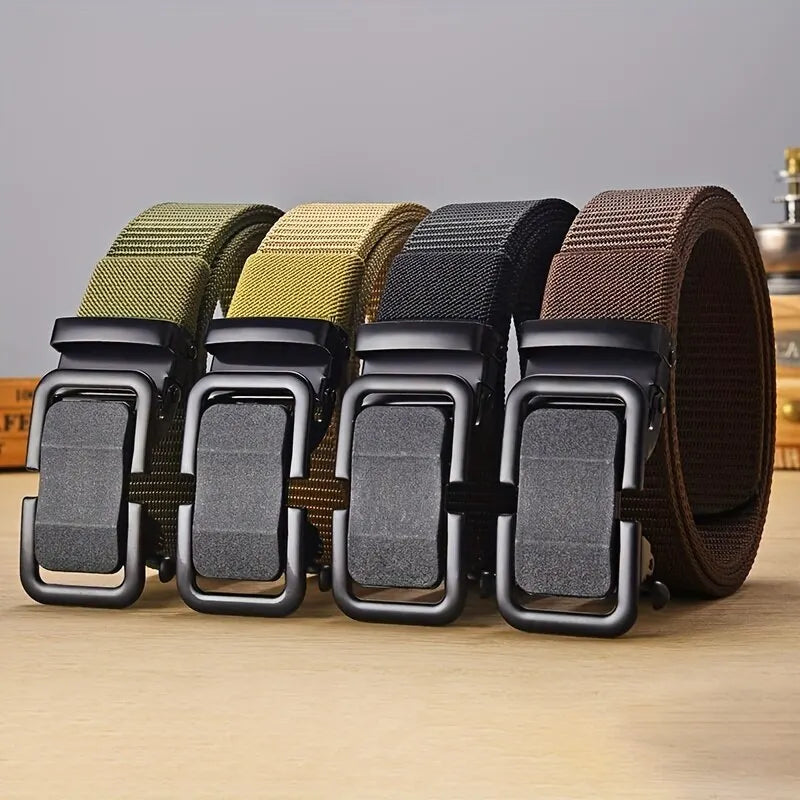 Mens Belt Automatic Metal Buckle Outdoor Sports Canvas